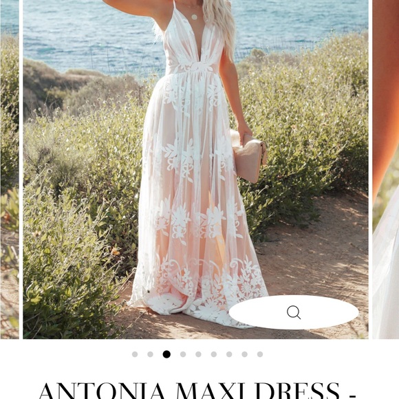 White lace maxi dress - Picture 3 of 10